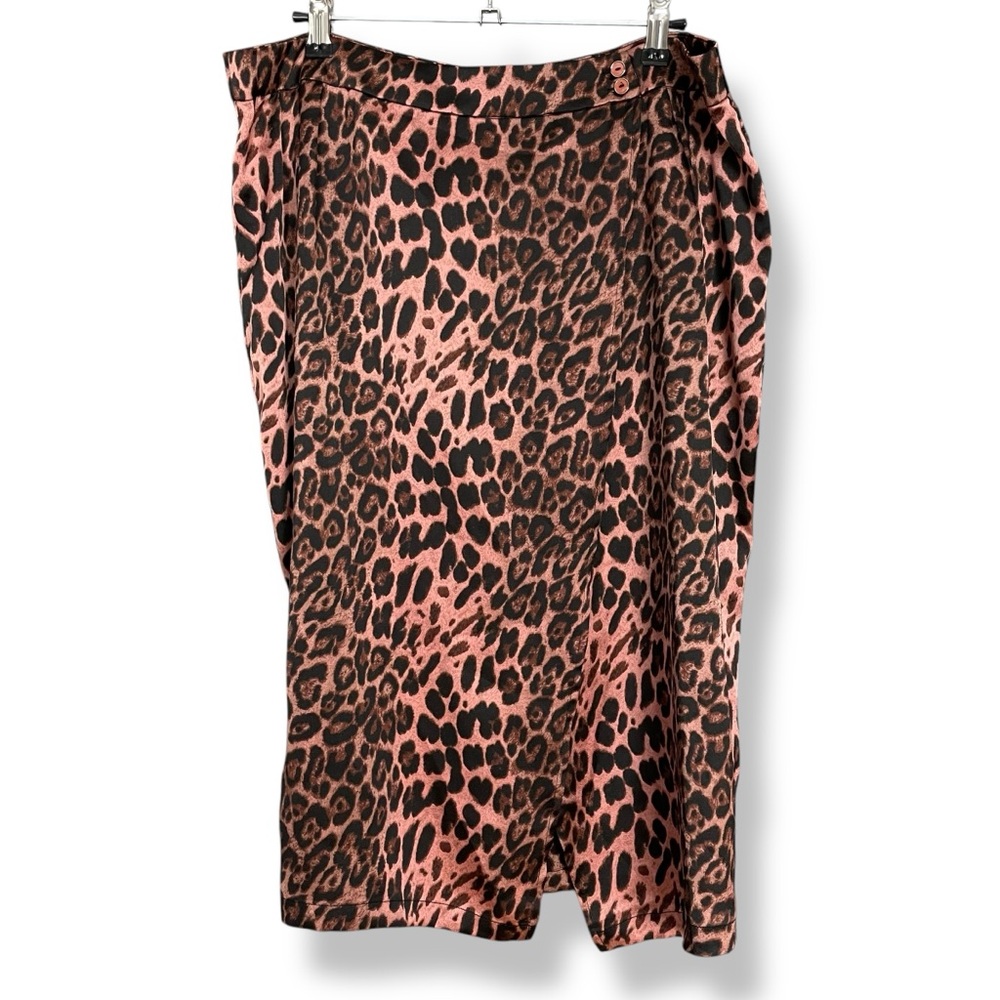 Traffic‎ People Wrap Skirt Leopard Print XL Animal Pattern Playful Funky Flirty